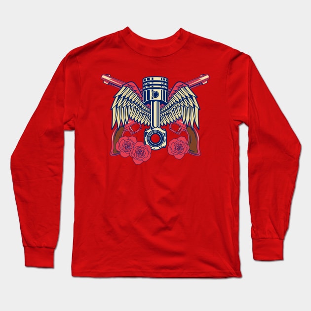 Pistonslinger Long Sleeve T-Shirt by Shirt Engineer